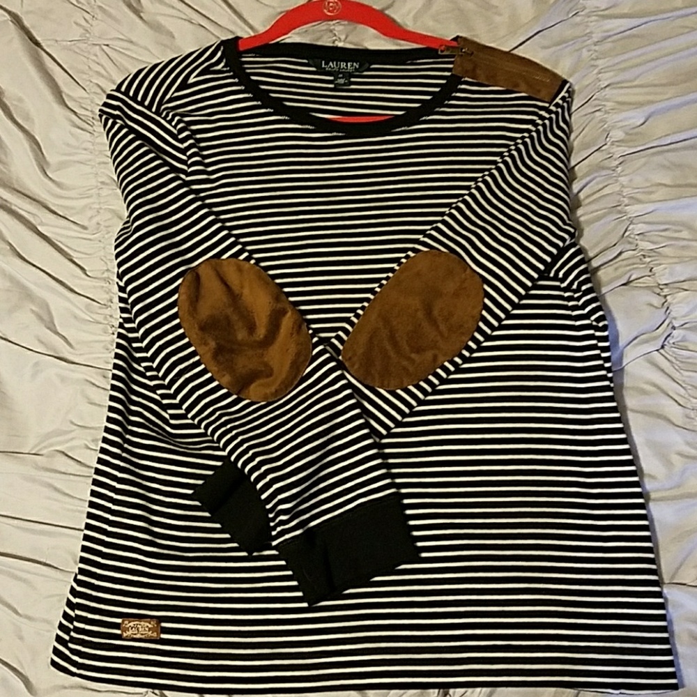 Ralph Lauren Elbow Patch Top